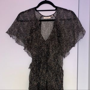 Dôen Antoinette Dress Black Prairie Paisley